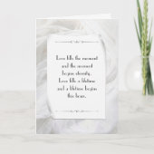 White Wedding Tulle Abstract カード (正面)