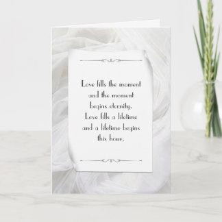 White Wedding Tulle Abstract カード