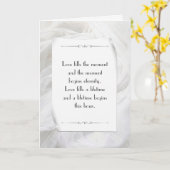 White Wedding Tulle Abstract カード (黄色い花)