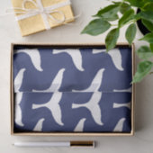 White Whale Tail Sea Animal Blue Ocean Marine 薄葉紙 (ギフト)