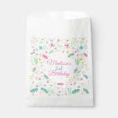 White Whimsical Butterfly Garden Girls 2nd フェイバーバッグ (正面)