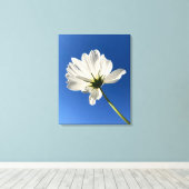 White Wild Flower Canvas Art キャンバスプリント (インサイチュ (ウッドフロア))