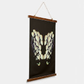 White Wild Mushrooms Nature Abstract 吊り下げ型タペストリー (傾斜あり)