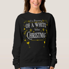 White Wine Christmas Holiday Sweater スウェットシャツ