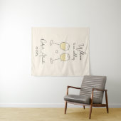 White Wine Glass Wedding Welcome タペストリー (インサイチュ(横))