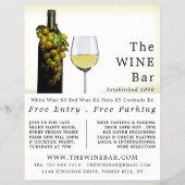 White Wine & Grapes, Wine Bar/Winery Advertising チラシ (正面)