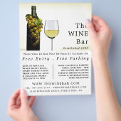 White Wine & Grapes, Wine Bar/Winery Advertising チラシ (手)