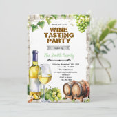 White wine theme party Invitation 招待状 (スタンド正面)