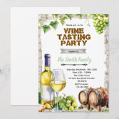 White wine theme party Invitation 招待状 (正面/裏面)