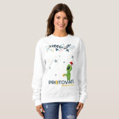 White Winter Greenie Protovate Logo スウェットシャツ (正面フル)