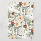 White Winter Wedding Nothing Fancy Just Love  招待状 (裏面)