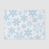 WHITE WITH BLUE WINTER SNOWFLAKES 薄葉紙 (正面)