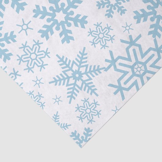 WHITE WITH BLUE WINTER SNOWFLAKES 薄葉紙 (詳細)