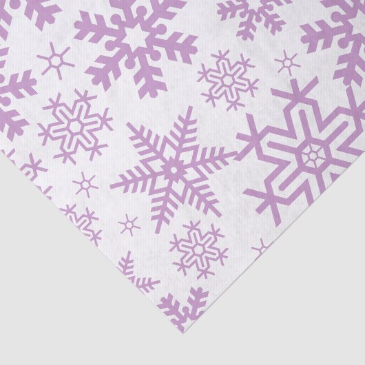 WHITE WITH PURPLE WINTER SNOWFLAKES 薄葉紙 (詳細)