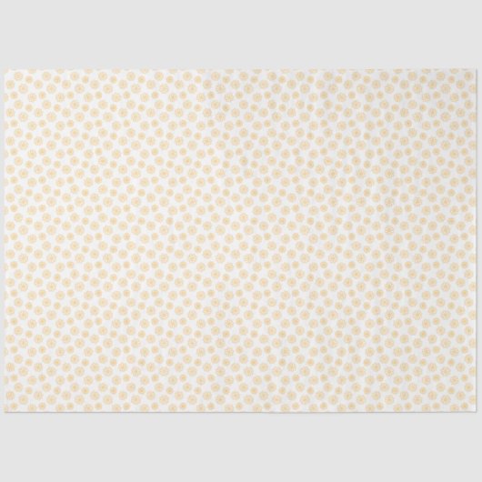 White with Yellow Daisies Tissue Paper 薄葉紙 (正面)