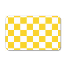 White with Yellow Square Pattern