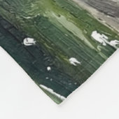 White Wolf Redhead Druid Winter Berries Fantasy Ar フリースブランケット (角)