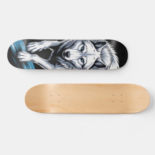 White wolf Skateboard スケートボード (横)