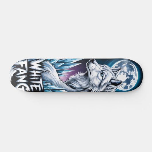White wolf  Skateboard  スケートボード (横)