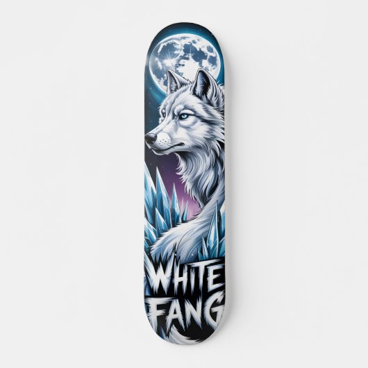 White wolf  Skateboard  スケートボード (正面)