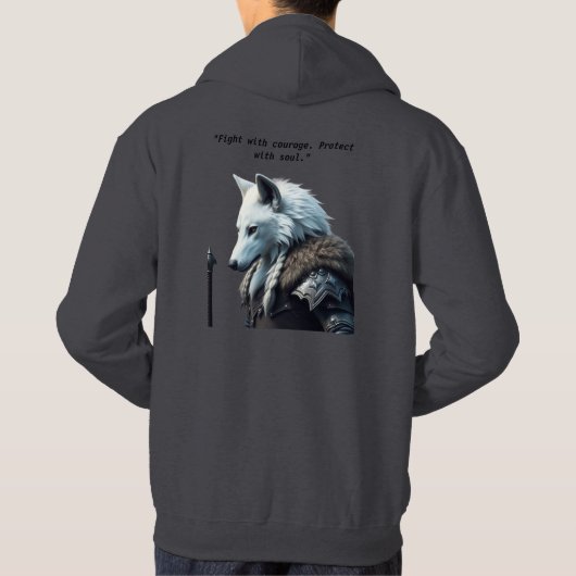 "White Wolf Spirit – Epic Sweatshirt" パーカ (裏面)