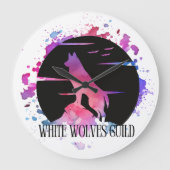 White Wolves Guild Clock ラージ壁時計 (正面)