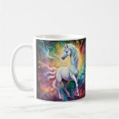 White Wonder: The Spectral White Unicorn コーヒーマグカップ (左)