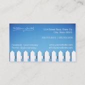 White Wood fence Business card 名刺 (裏面)