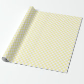 White & Yellow Checkerboard Wrapping Paper Roll ラッピングペーパー (アンロールド)