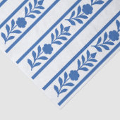 Whiteblue Bone Inlay Floral Border Decoupage Paper 薄葉紙 (詳細)