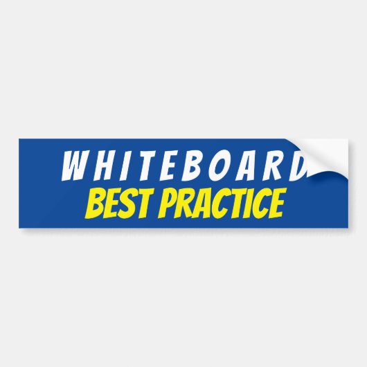 WHITEBOARDの最良実施の印 バンパーステッカー (正面)