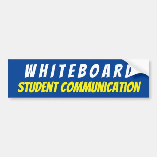 WHITEBOARD学生コミュニケーション印 バンパーステッカー (正面)