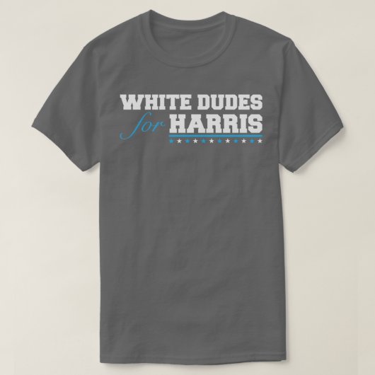 whitedudesforharrisハット tシャツ (デザイン正面)