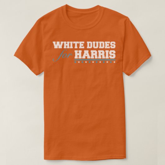 whitedudesforharrisピン tシャツ (デザイン正面)