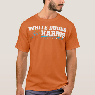 whitedudesforharrisピン tシャツ