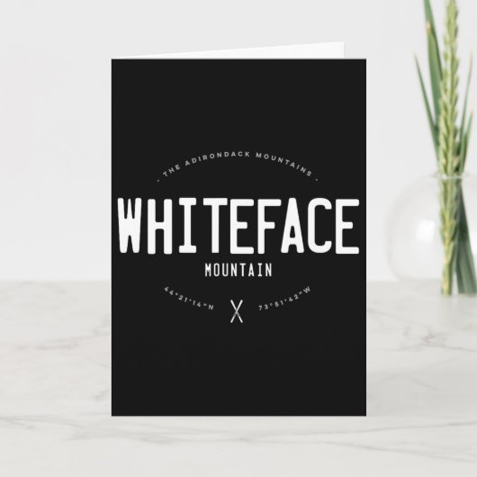 Whiteface Mountain New York Graphic Distressed Vin カード (正面)