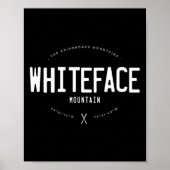 Whiteface Mountain New York Graphic Distressed Vin ポスター (正面)