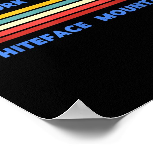 Whiteface Mountain New York Skiing Skier Ski Retro ポスター (角)