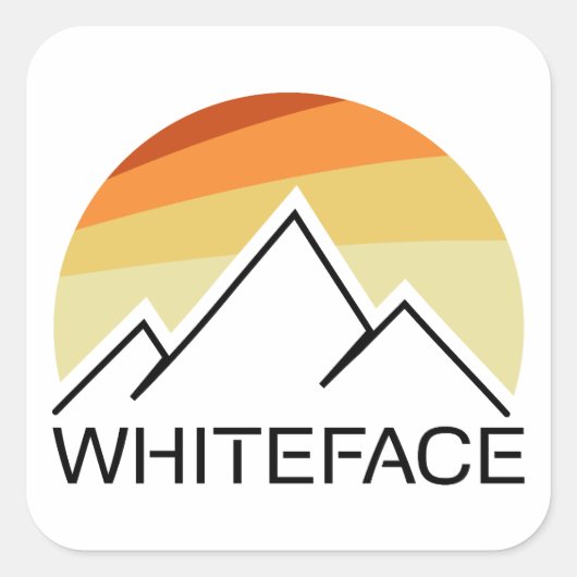 Whiteface Mountain Retro スクエアシール (正面)