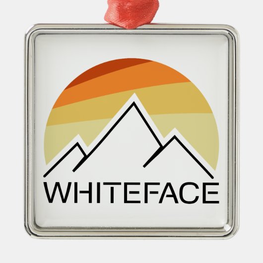 Whiteface Mountain Retro メタルオーナメント (正面)