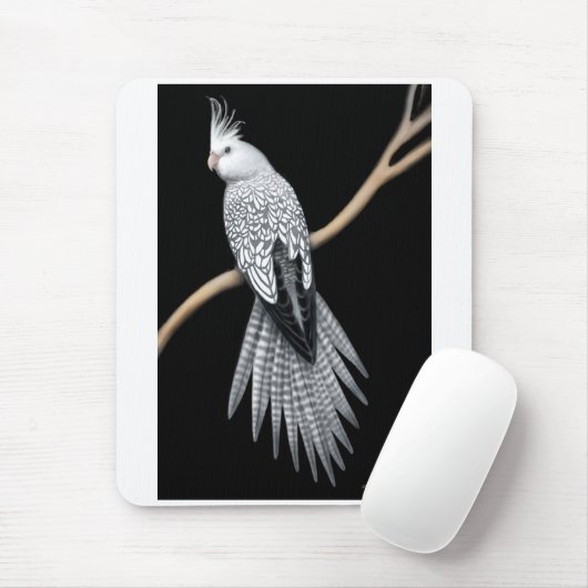 Whitefaced真珠のCockatielのマウスパッド マウスパッド (マウス)