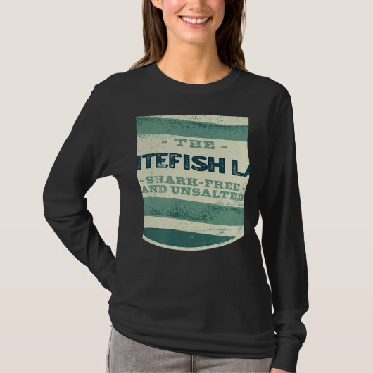 Whitefish Lake Shark Free and Unsalted Camping Mon Tシャツ (正面)