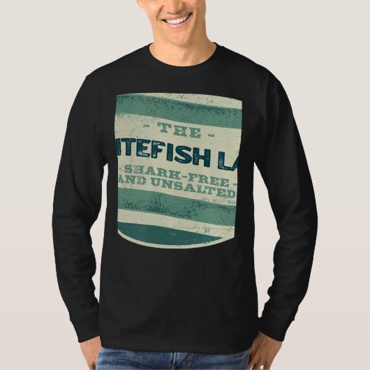 Whitefish Lake Shark Free and Unsalted Camping Mon Tシャツ (正面)