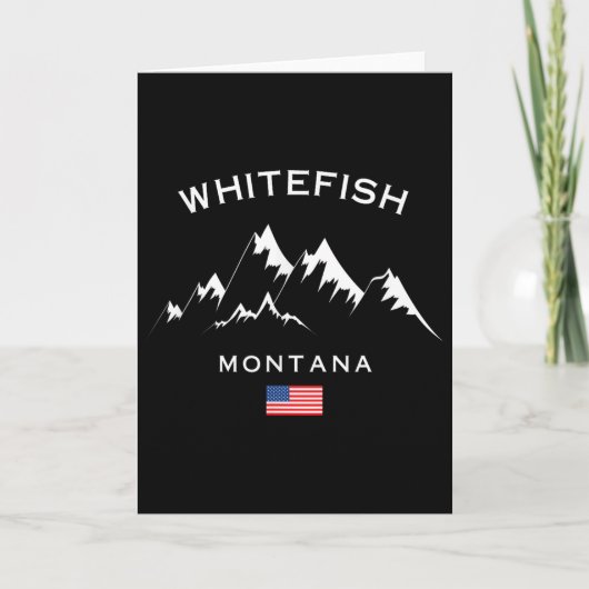 Whitefish Montana Ski Resort Rocky Mountains Skiin カード (正面)