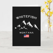 Whitefish Montana Ski Resort Rocky Mountains Skiin カード (黄色い花)