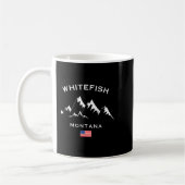 Whitefish Montana Ski Resort Rocky Mountains Skiin コーヒーマグカップ (左)