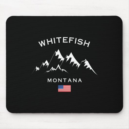 Whitefish Montana Ski Resort Rocky Mountains Skiin マウスパッド (正面)