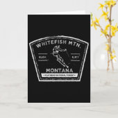 Whitefish Mountain Montana Snow Skiing  カード (黄色い花)