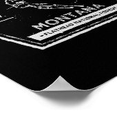 Whitefish Mountain Montana Snow Skiing ポスター (角)