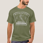Whitefish Mountain Montana Snow Skiing Tシャツ (正面)